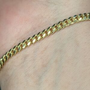 Gold over silver chain bracelet